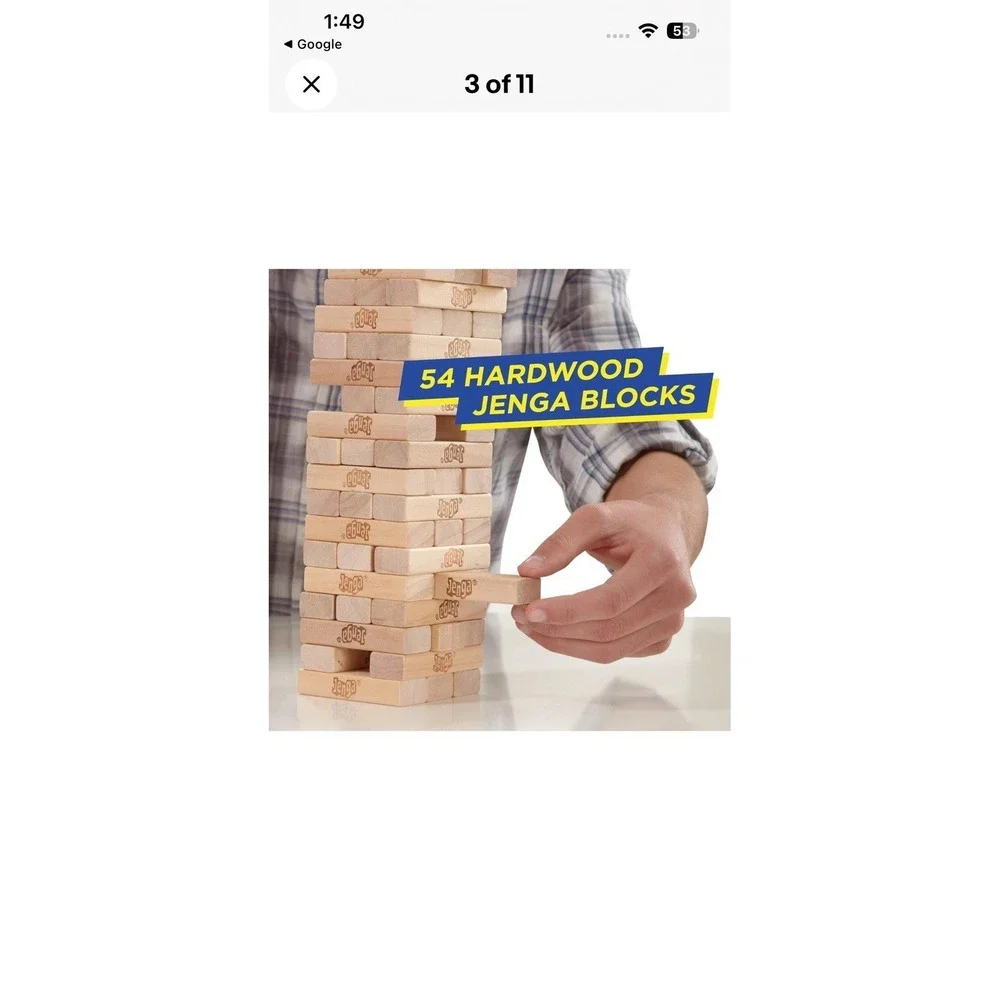 Classic Jenga Wood Block Tower Game‎ Family Party Game 1+ Players